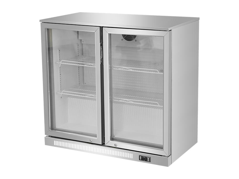 Double-door Stainless Steel Back Bar Cooler