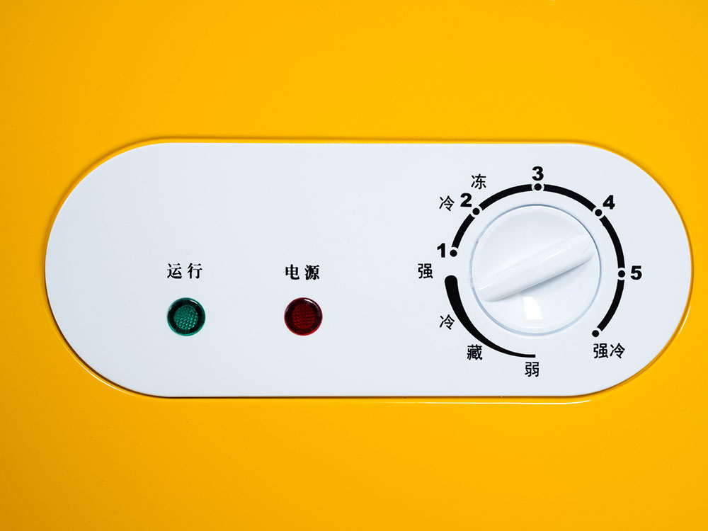 European style aluminum alloy edging freezer island cabinet