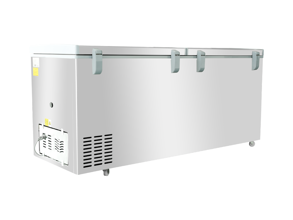 Non-magnetic dual-temperature small upright freezer